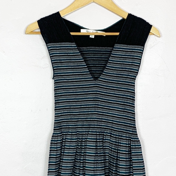 Max Studio Fit and Flare Stripped Dress - Picture 2 of 7
